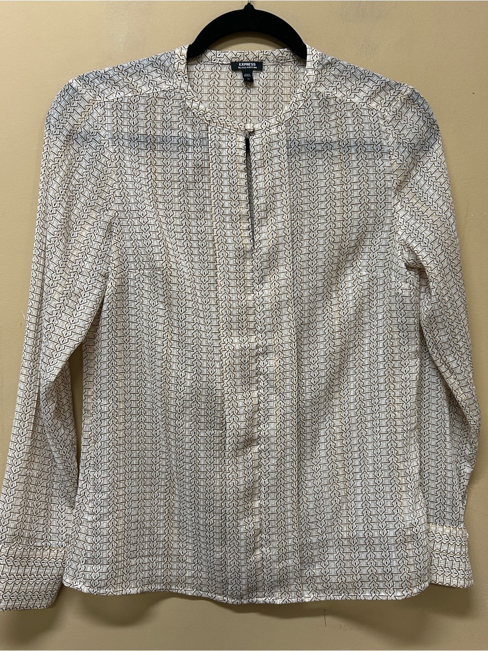 Express Relaxed Portofino Long Sleeve Semi Sheer Blouse Size XS